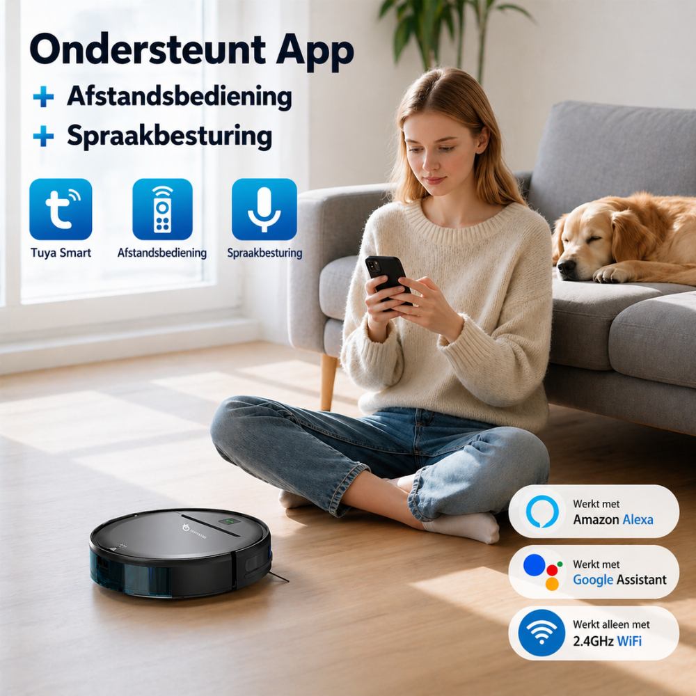 Robotstofzuiger pro - 6000Pa zuigkracht