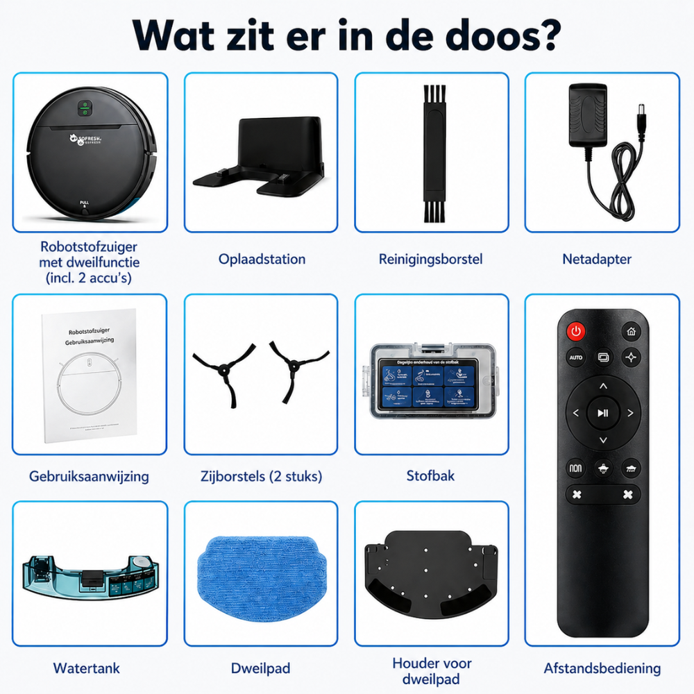 Robotstofzuiger pro - 6000Pa zuigkracht